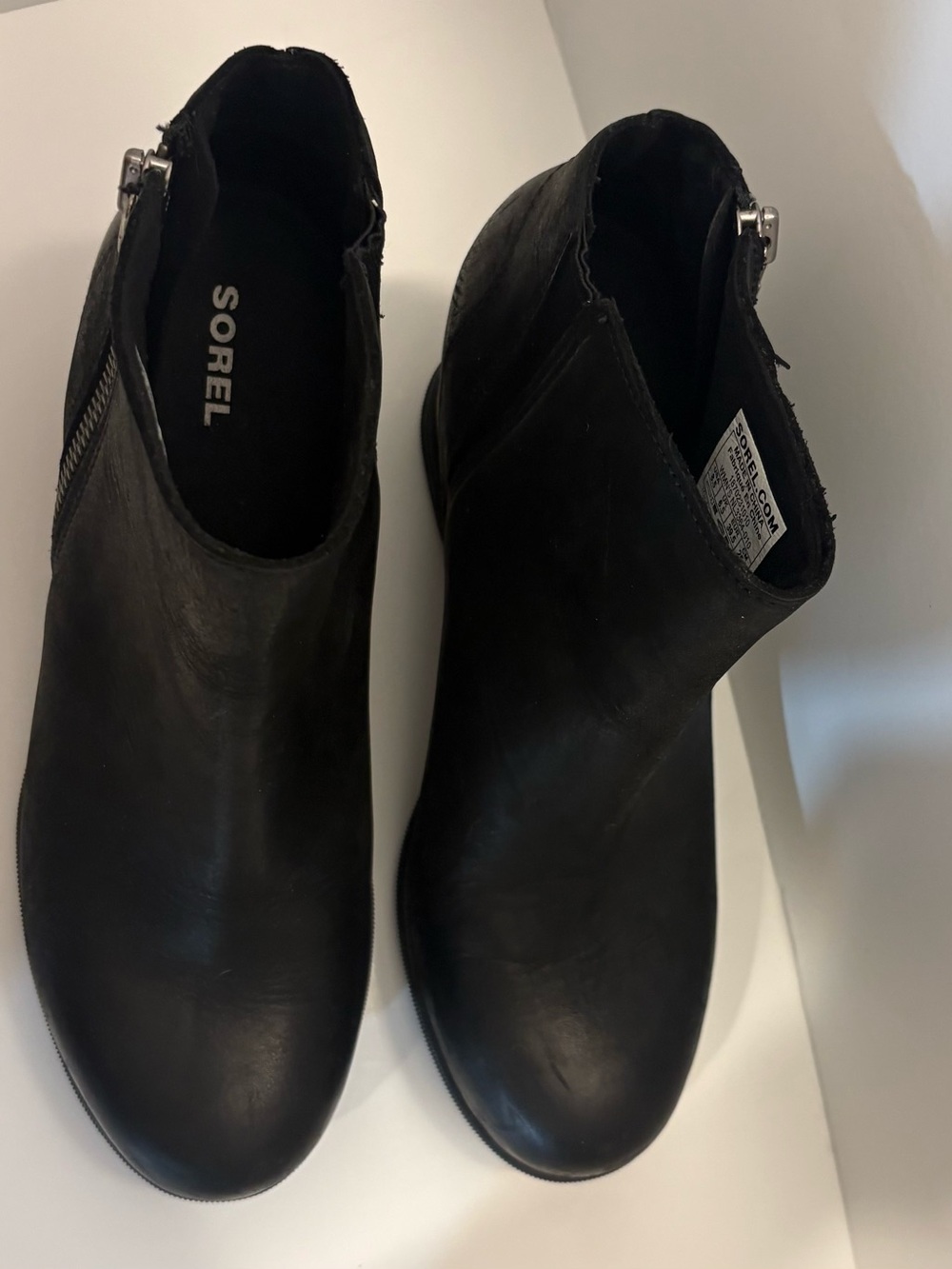 Sorel Joan of Arc Wedge II Zip Leather Boots Size 8.5 - Picture 6 of 7